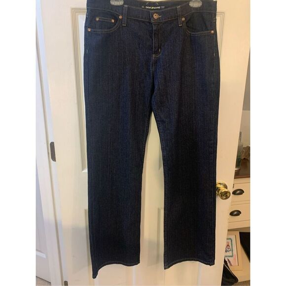 DKNY JEANS LUDLOW DARK WASH JEANS STRAIGHT MID RISE SZ 12 R - Picture 4 of 14